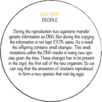 Egg first